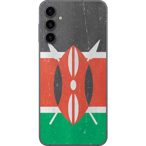 Kenya Flag Distressed Galaxy A14 5G Skin